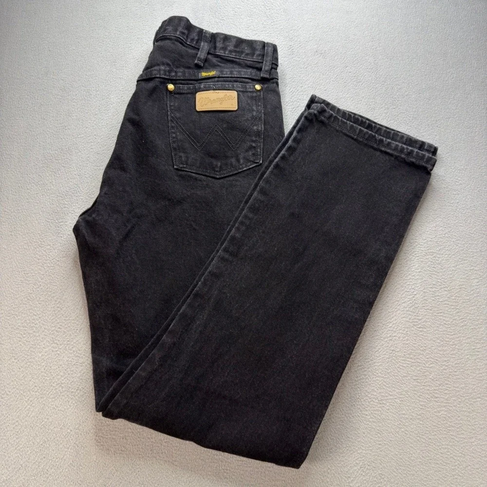 Wrangler Cowboy Cut Original Fit Jeans 35x34 FIT 34x34 Black Denim Western Work